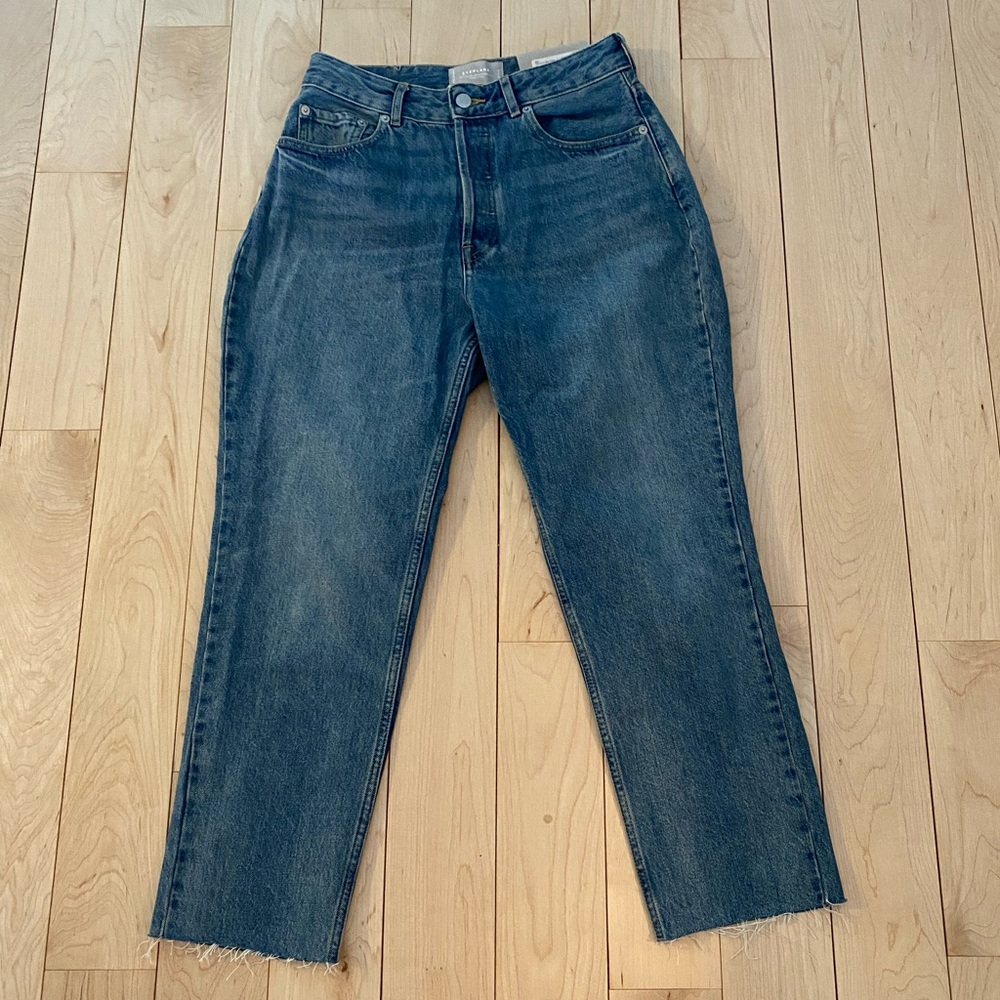 Everlane Curvy 90s Cheeky Straight Jean Organic Cotton High Rise 28 Crop